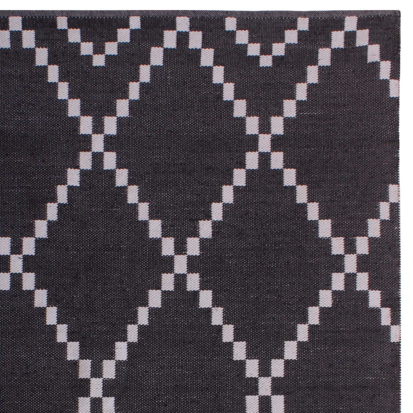 Arrullo - Jacquard Woven Floor Rug - Ivory and Charcoal - 160x230cm