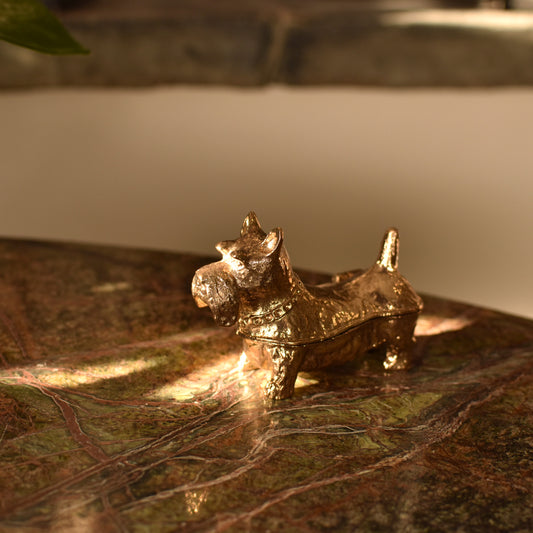 Terrier Dog Trinket Pox - Gold