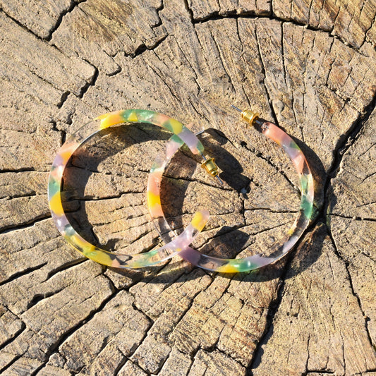 Levonna Large Hoop Earring - Summer Pastels