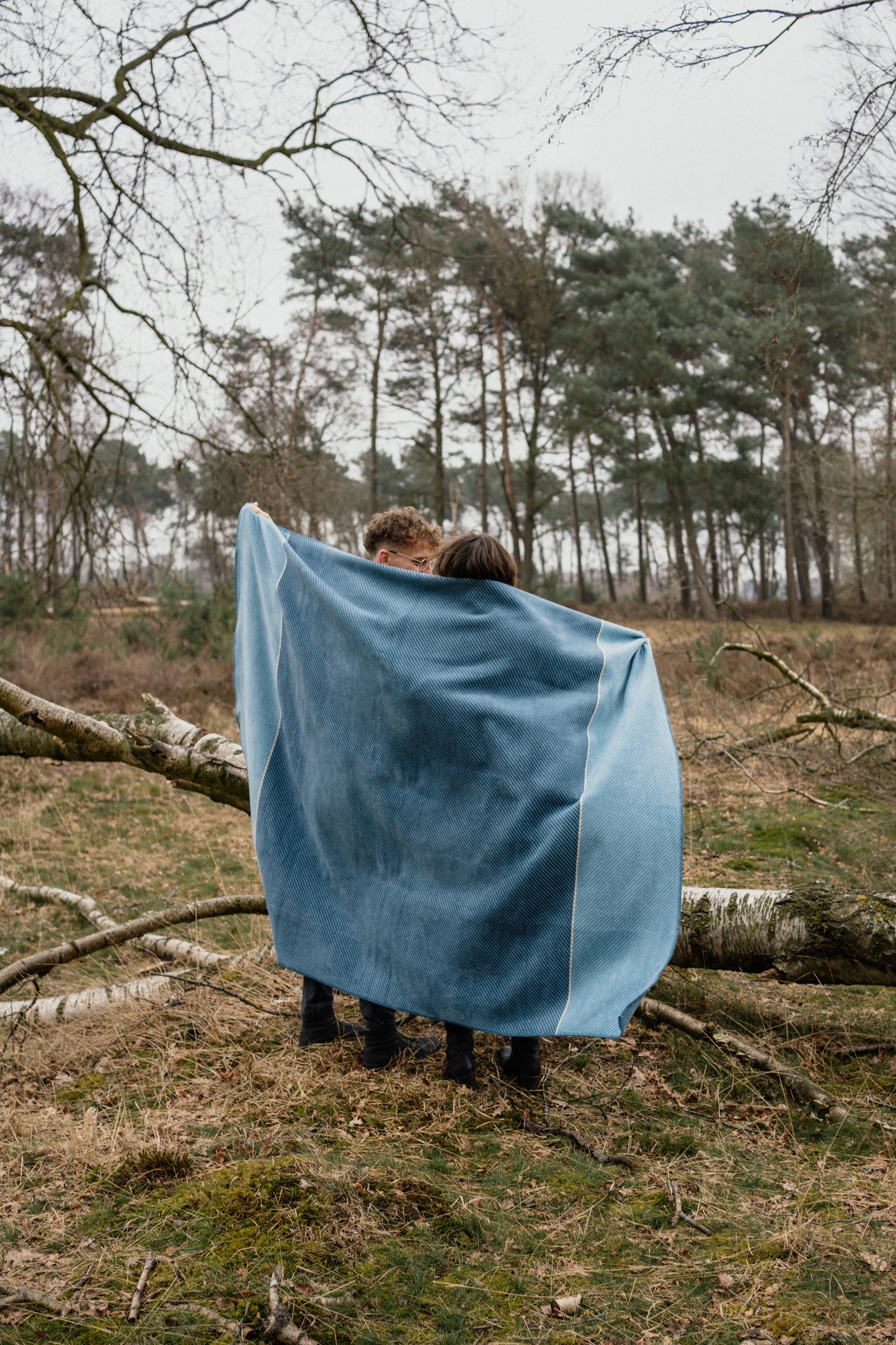Blue Two Tone Block Throw
