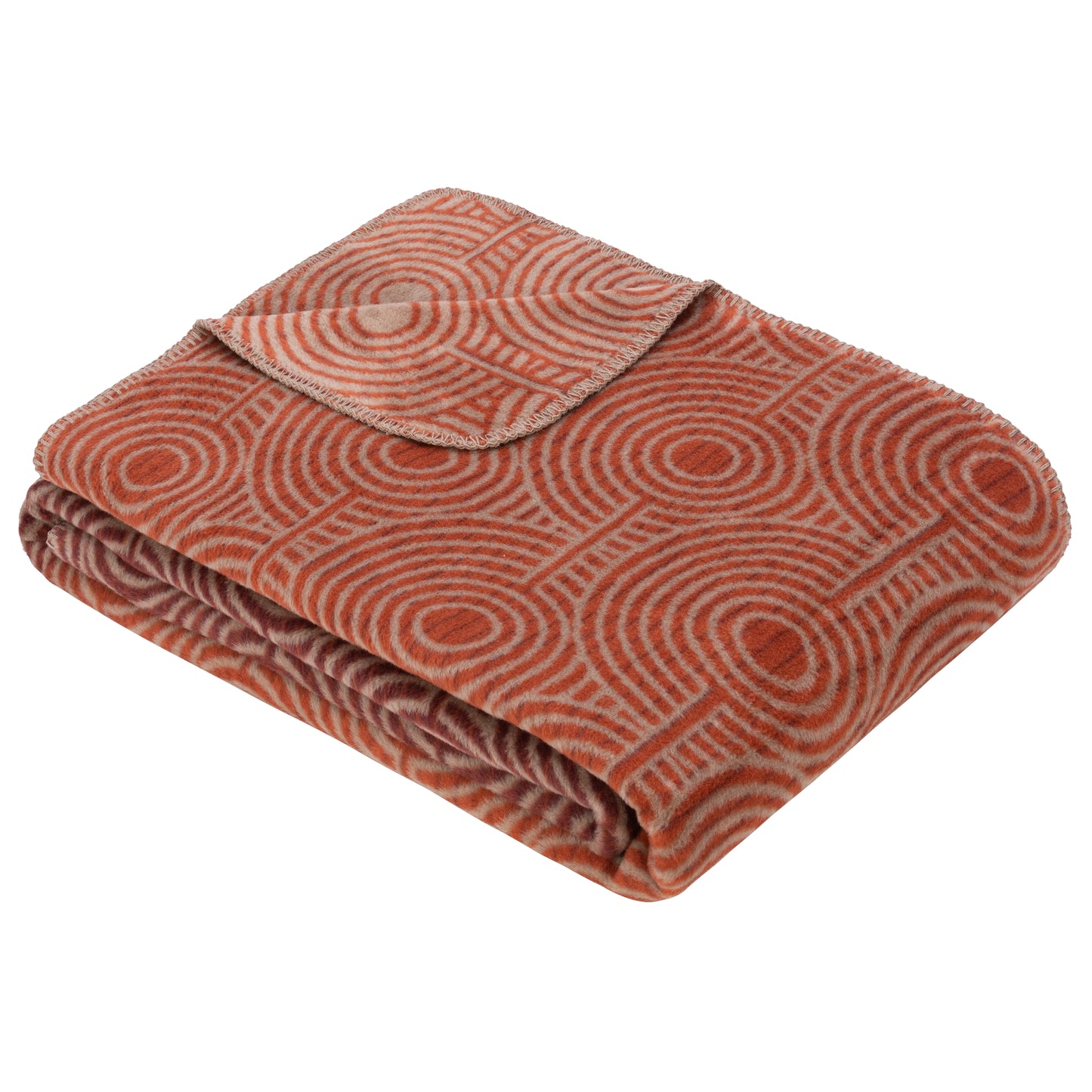 Burnt Orange Circles Throw