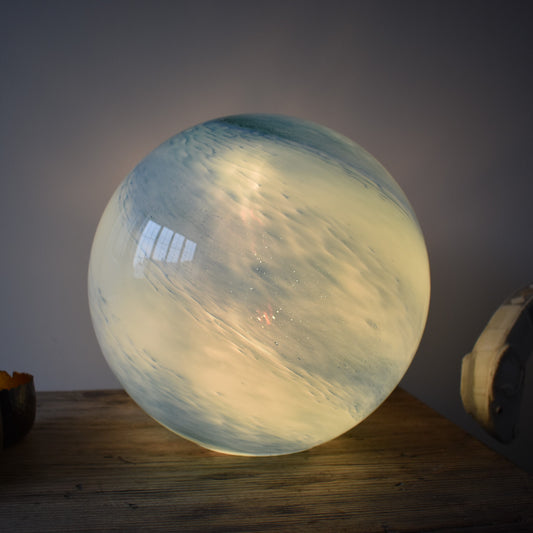 Ocean Handblown Glass Lamp - Sphere Large