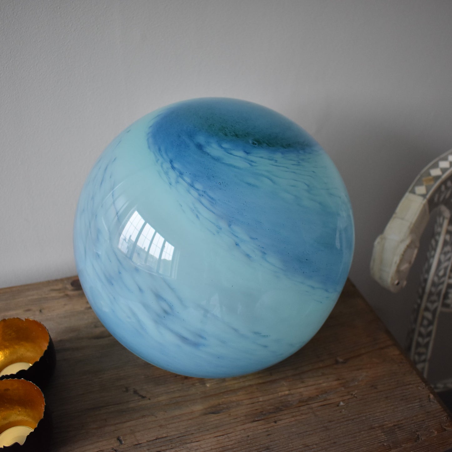 Ocean Handblown Glass Lamp - Sphere Large