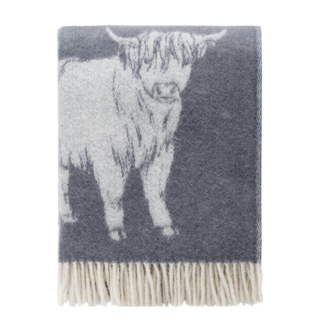 Moorland Bull Throw - Grey