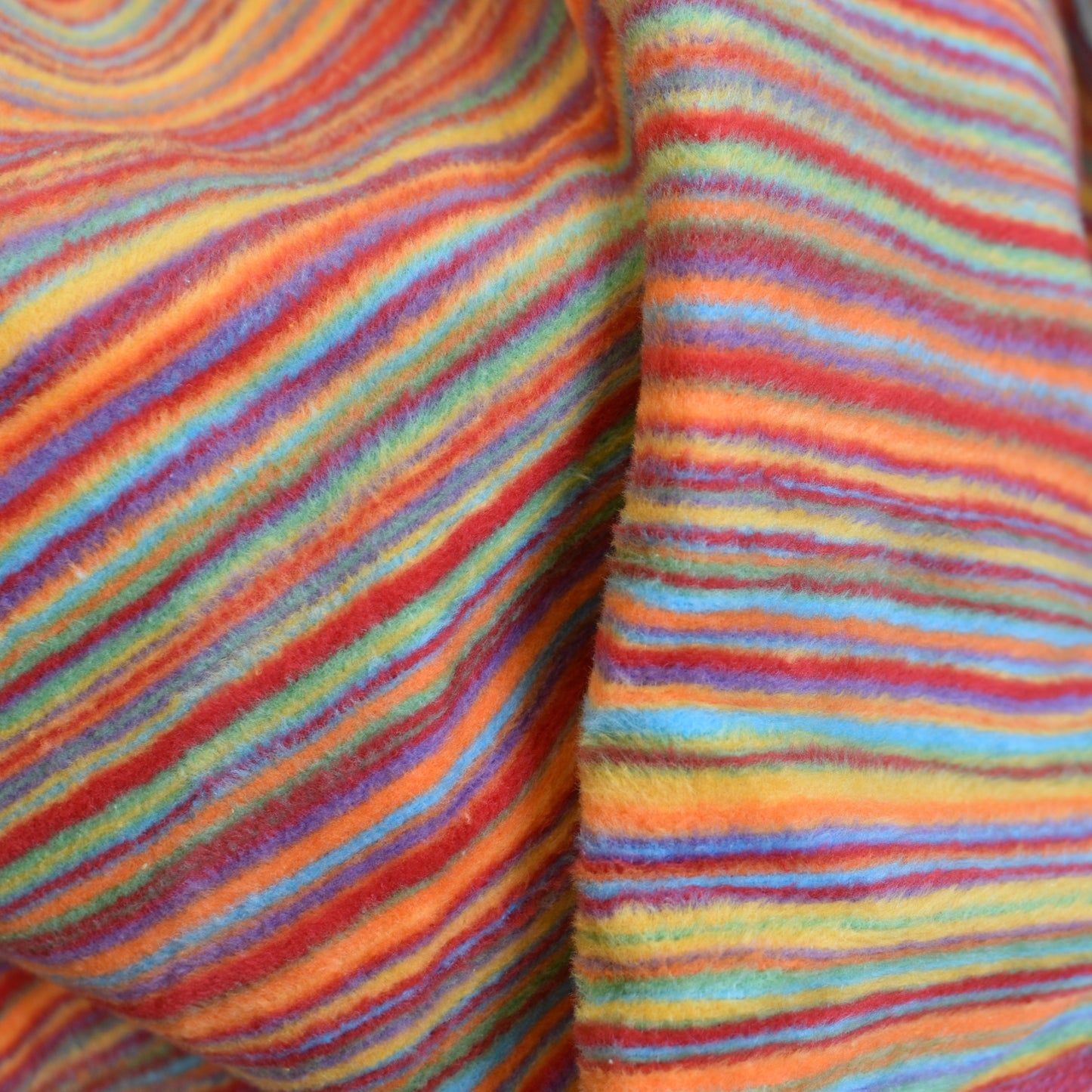 Multi Colour & Red Stripe Throw