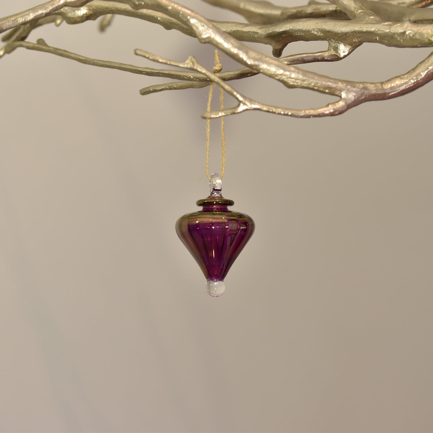 Victorian Lantern - Egyptian Glass Bauble - Purple - Small