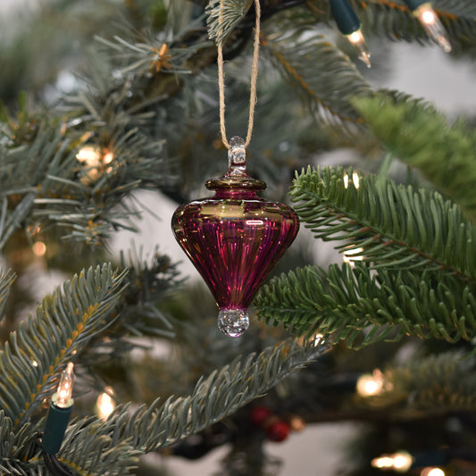 Victorian Lantern - Egyptian Glass Bauble - Purple - Small