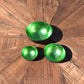 Set Of Three Foiled T-Light Holders - Green
