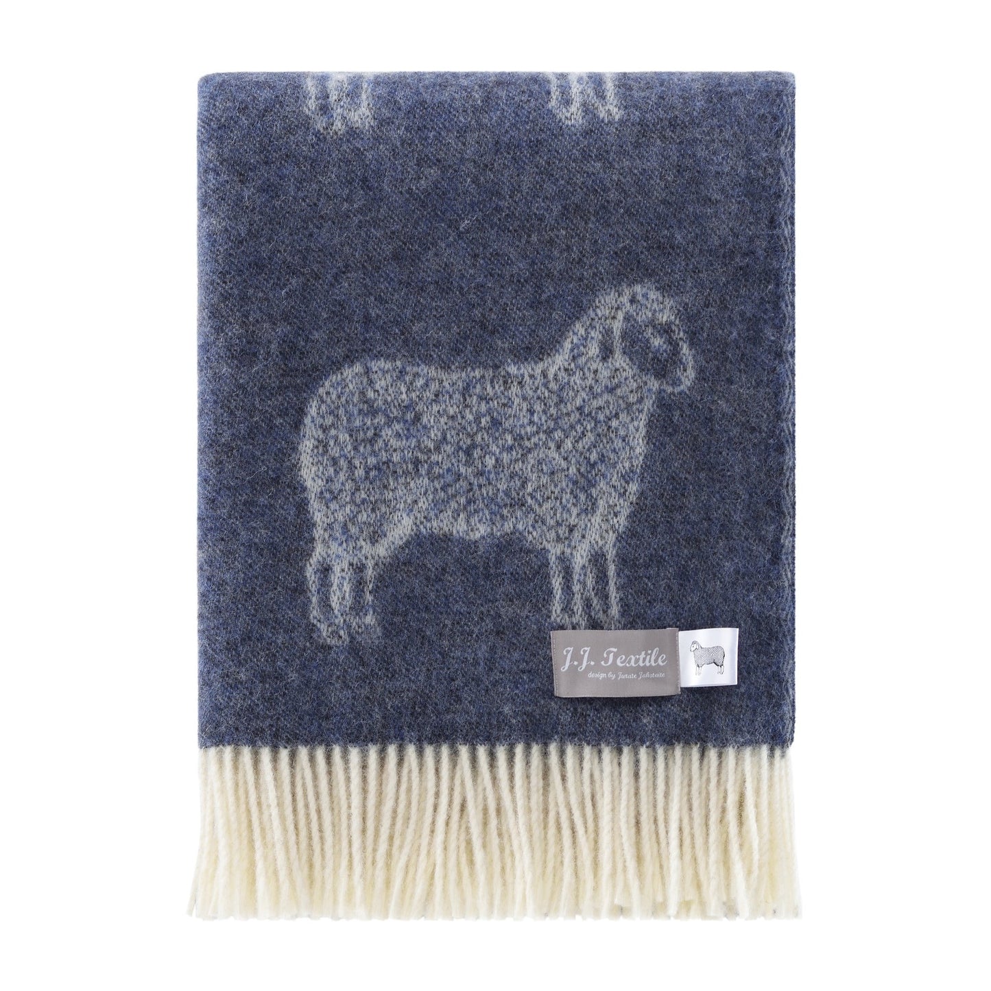 Sheep Throw - Denim Blue
