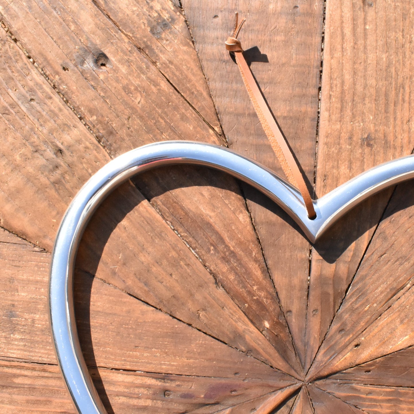 Silver Metal Hanging Heart - Large