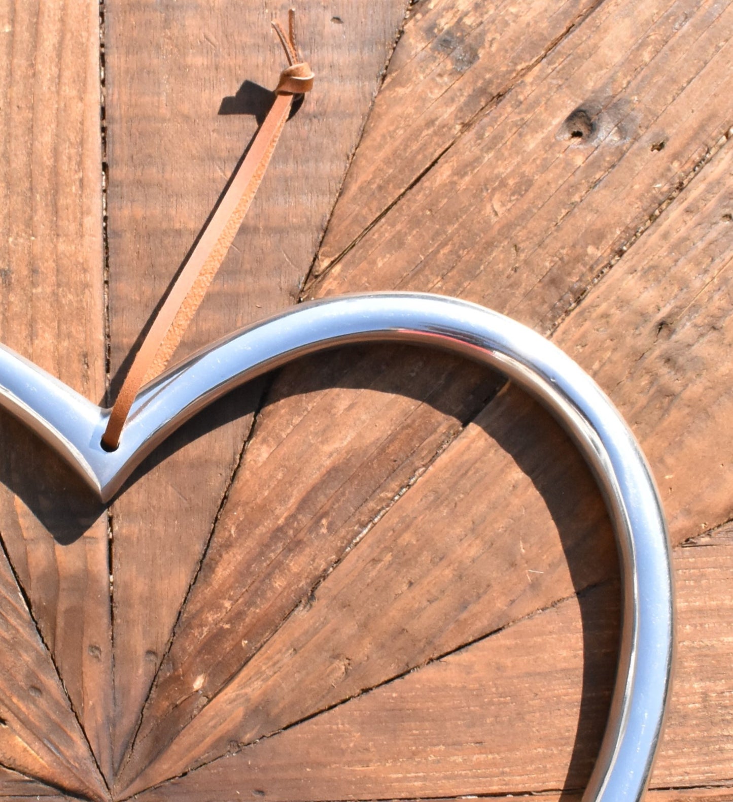 Silver Metal Hanging Heart - Small