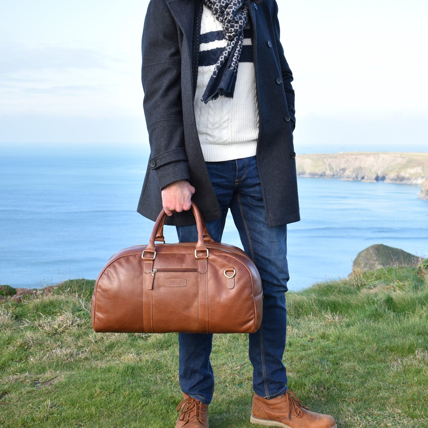 Tan Leather Weekend Holdall