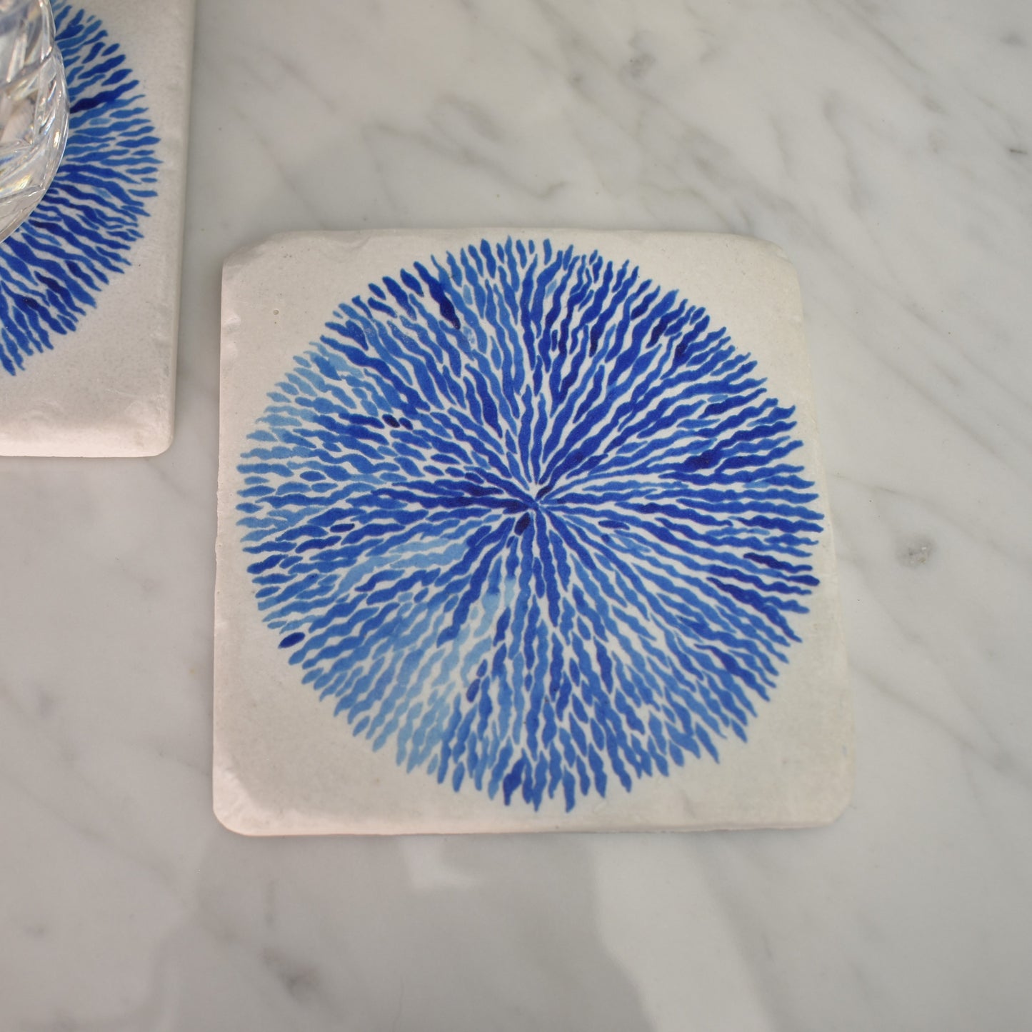 Blue Coral Coasters - Set of Four