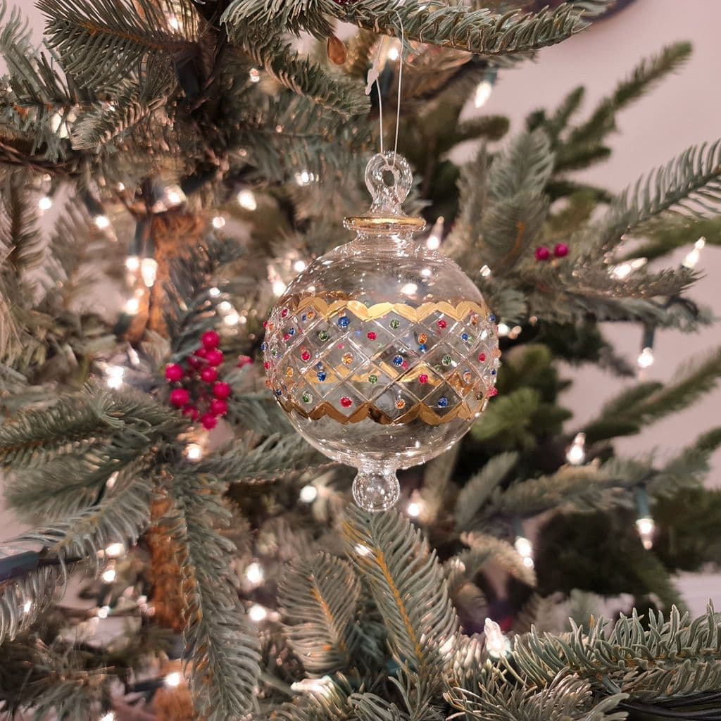 Carnival Handblown Glass Bauble - Multi Coloured - Large