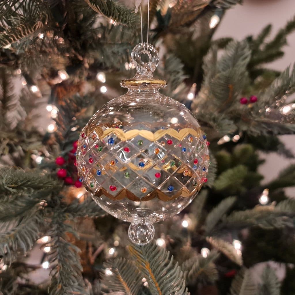 Carnival Handblown Glass Bauble - Multi Coloured - Large