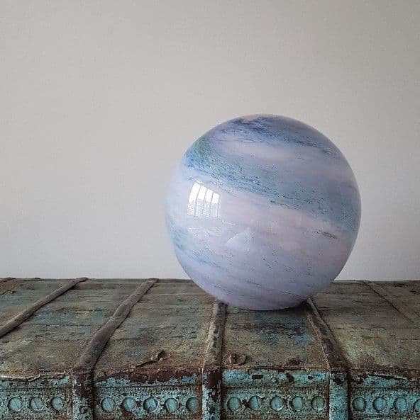 Cloudy Seas Glass Lamp - Sphere Large