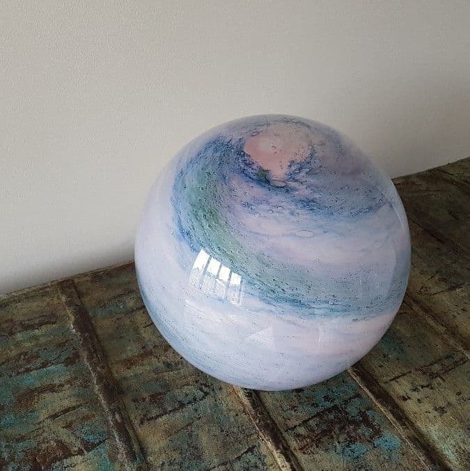 Cloudy Seas Glass Lamp - Sphere Large