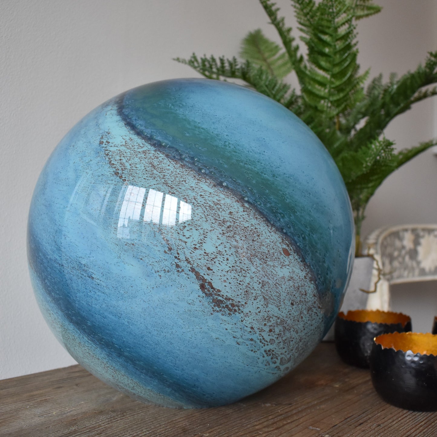 Copper Cloud Glass Lamp - Sphere Large