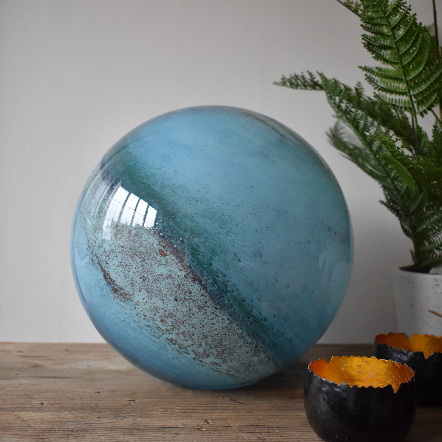 Copper Cloud Glass Lamp - Sphere Large