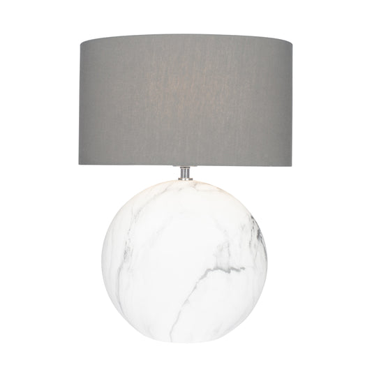 Round Marble Effect Lamp - Large