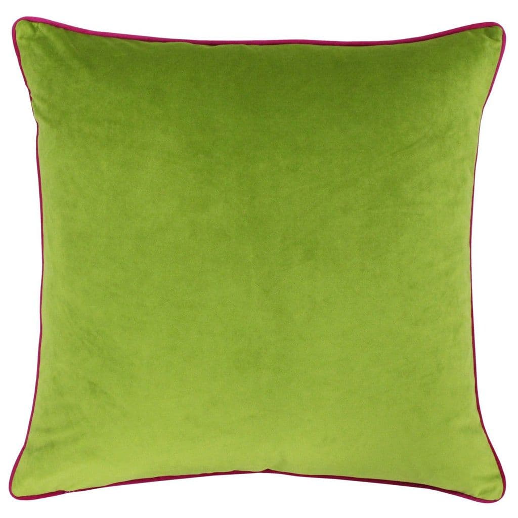 Lime Green & Hot Pink 55cm Velvet Cushion