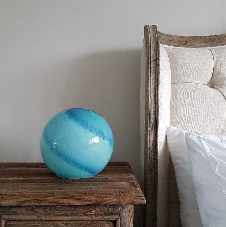 Ocean Handblown Glass Lamp - Sphere Small