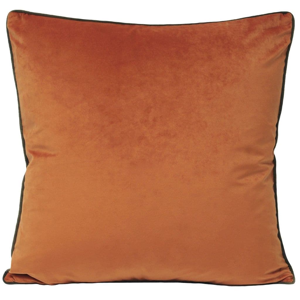 Muted Orange & Mocha 55cm Velvet Cushion