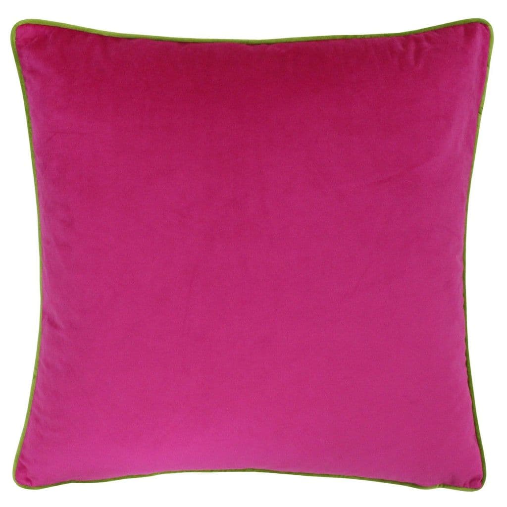 Hot Pink & Lime 55cm Velvet Cushion