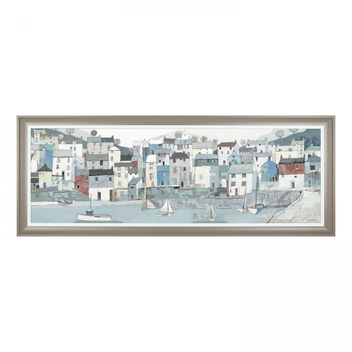 Waterfront Scene Framed Print