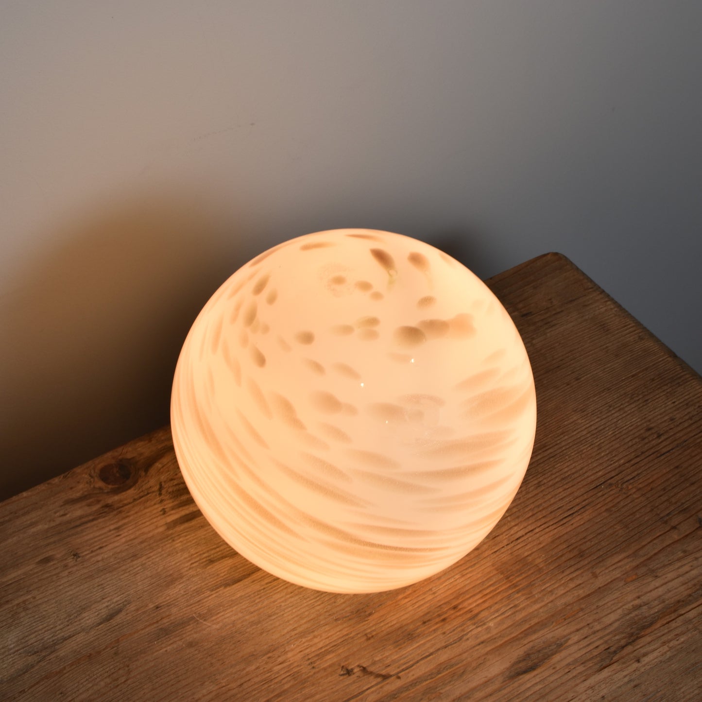 Bronze Dust Handblown Glass Lamp - Sphere Small