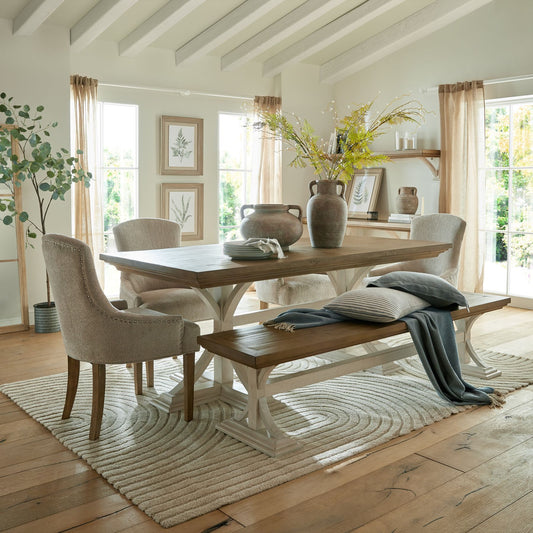 Bowed Leg Rectangular Dining Table