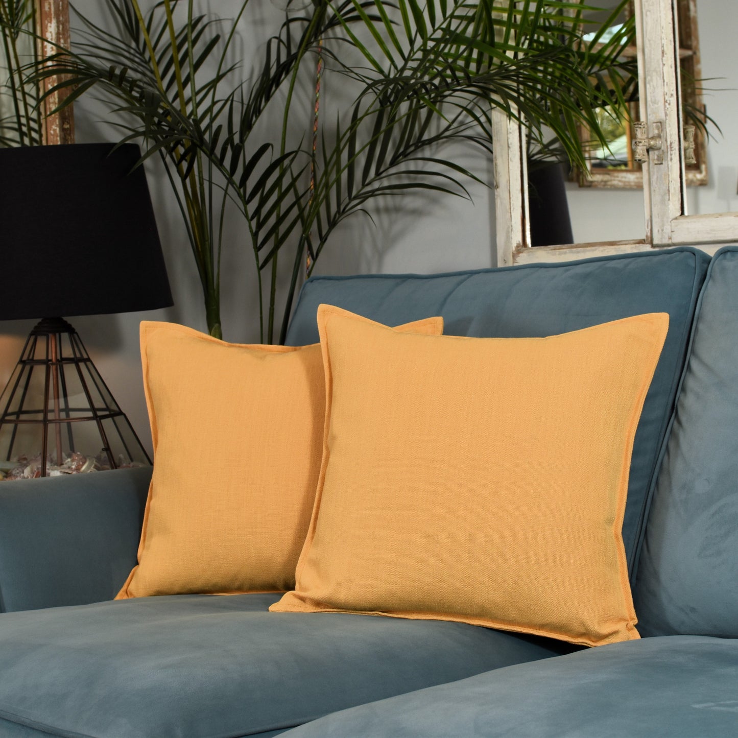 Linen Look 45cm - Pale Mustard Yellow