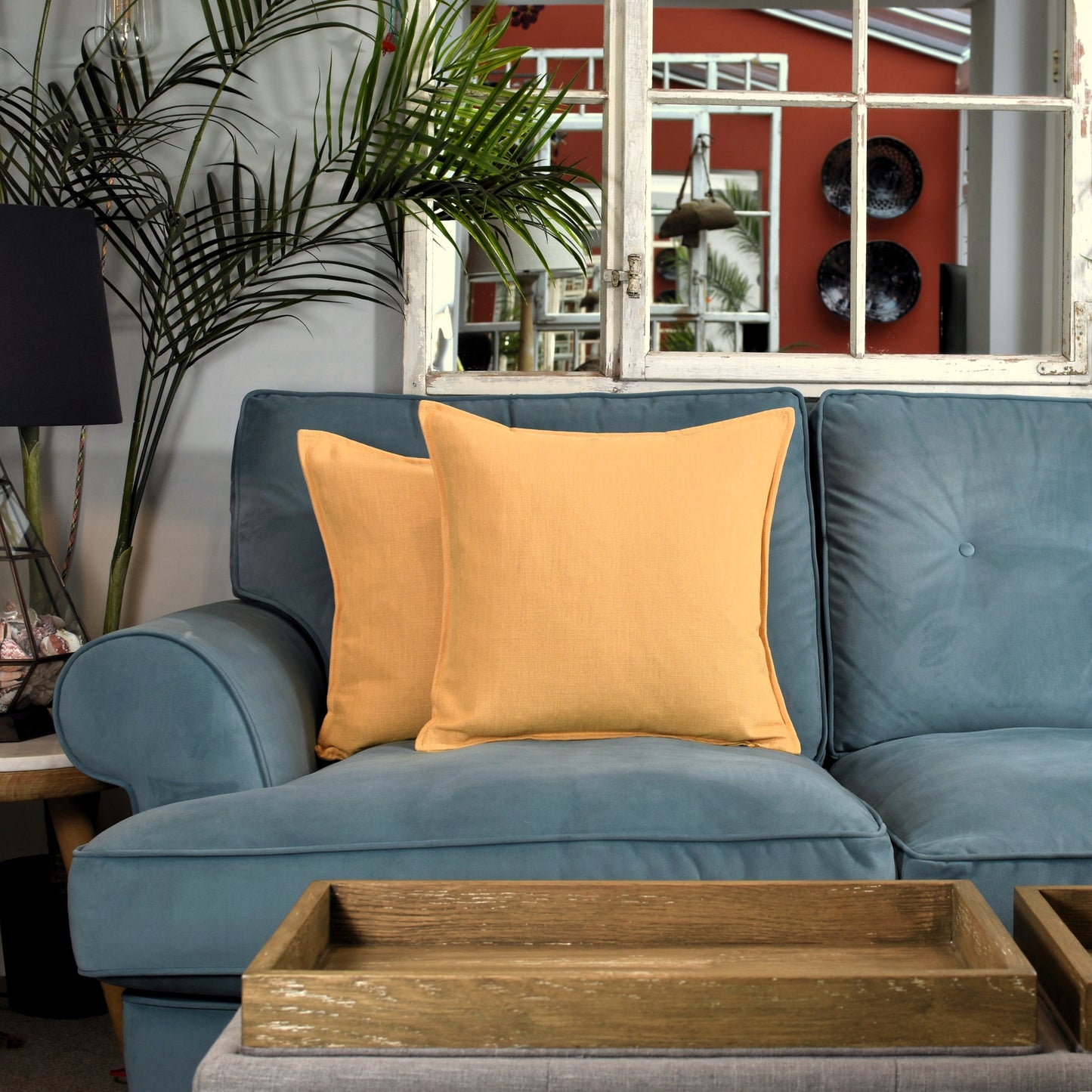 Linen Look 45cm - Pale Mustard Yellow
