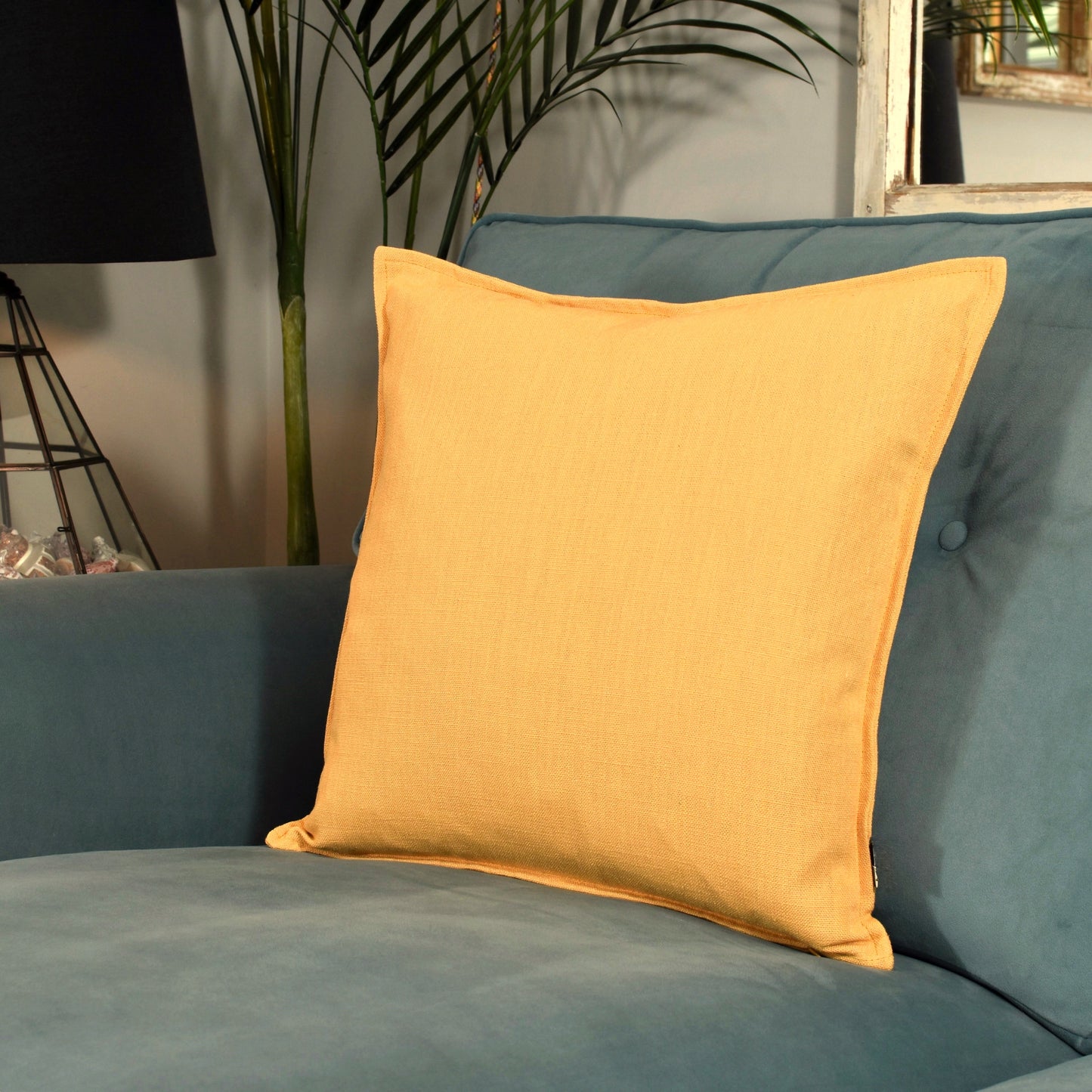 Linen Look 45cm - Pale Mustard Yellow
