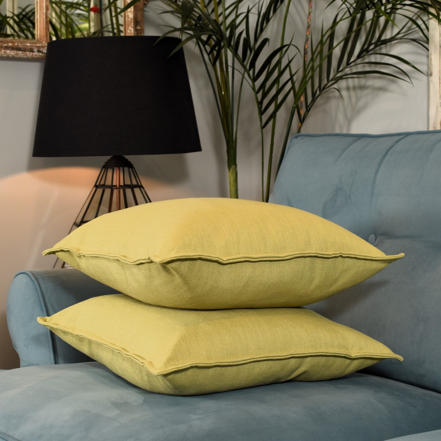 Linen Look 50cm - Pale Lime