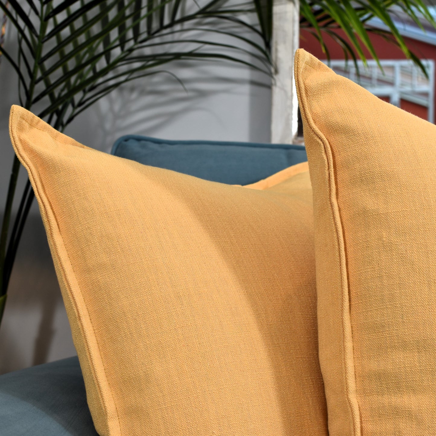 Linen Look 50cm - Pale Mustard Yellow