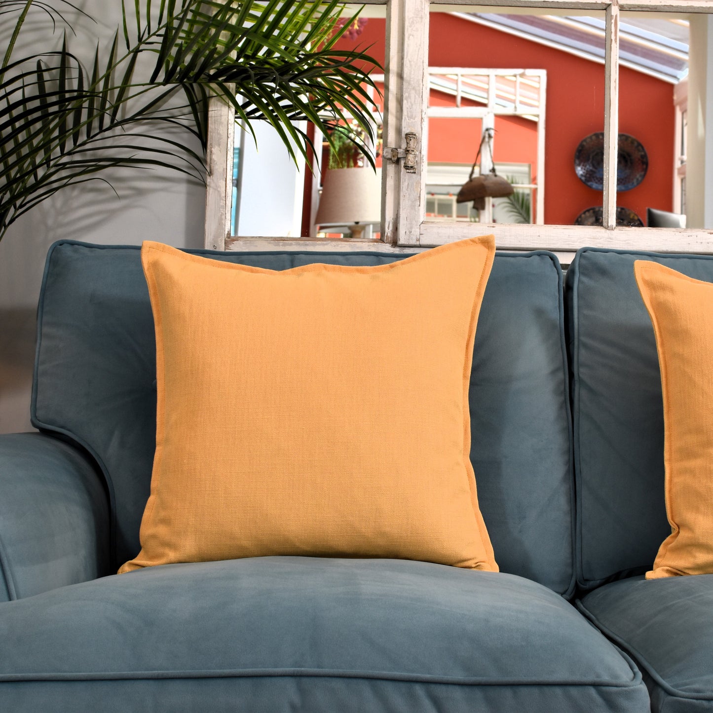 Linen Look 50cm - Pale Mustard Yellow