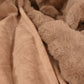 Faux Rabbit Fur Throw - Taupe/Natural