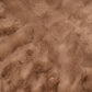 Faux Rabbit Fur Throw - Taupe/Natural