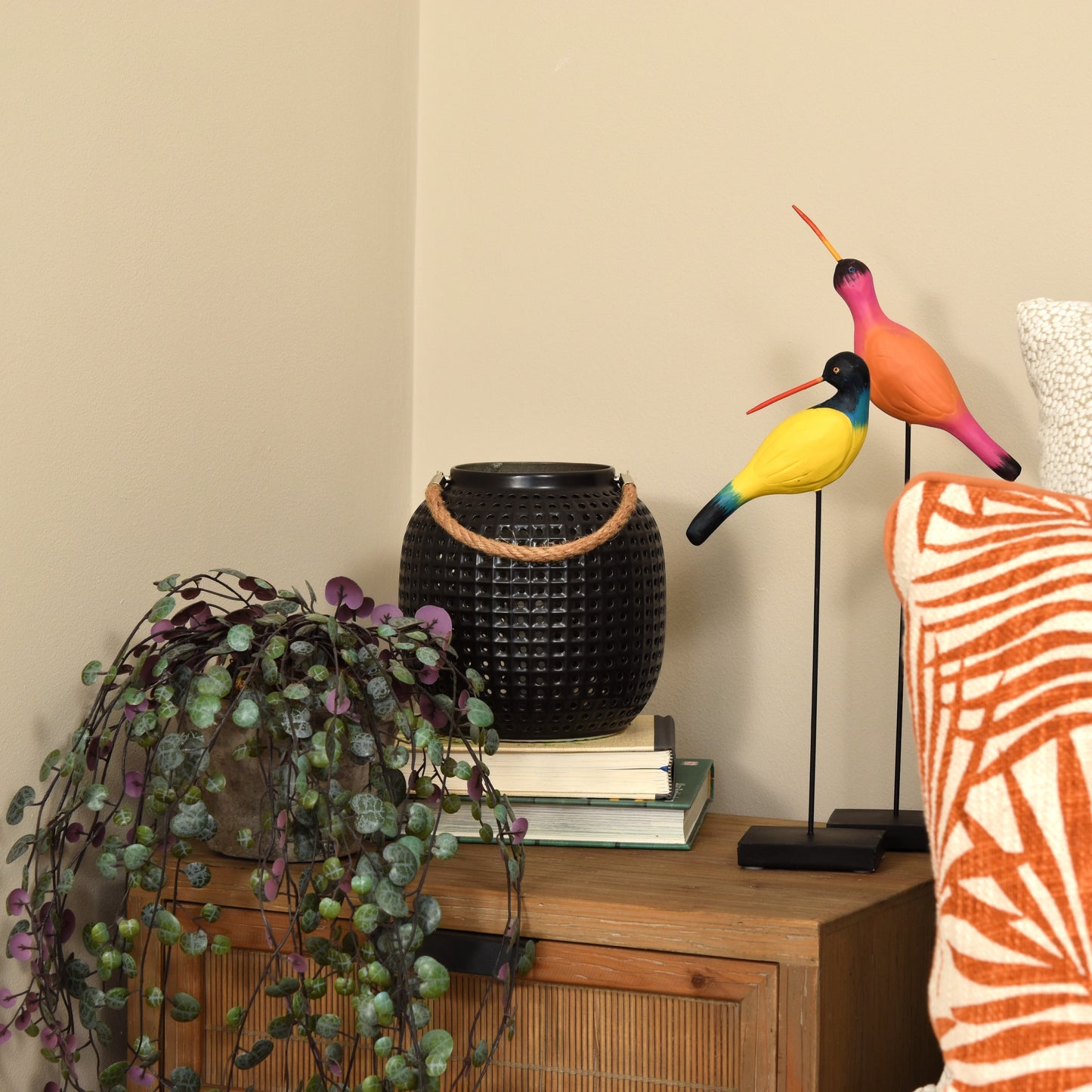 Ceramic Lantern Lamp - Black