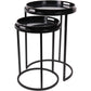 Set Of Two Silver Squares Occasional Tray Tables
