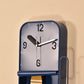 Sardine Tin Clock - Blue & Striped Mustard