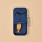 Sardine Tin Clock - Blue & Striped Mustard