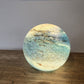 Copper Cloud Dark Swirl Glass Lamp - Sphere Small