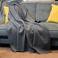 Beehive Petrol Blue & Silver Grey Pure Wool Blanket