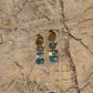 Clara Multi Tier Resin Earring - Blue Green & Pearl