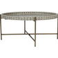 Bone Inlay Folding Coffee Table - Grey