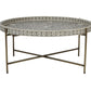 Bone Inlay Folding Coffee Table - Grey