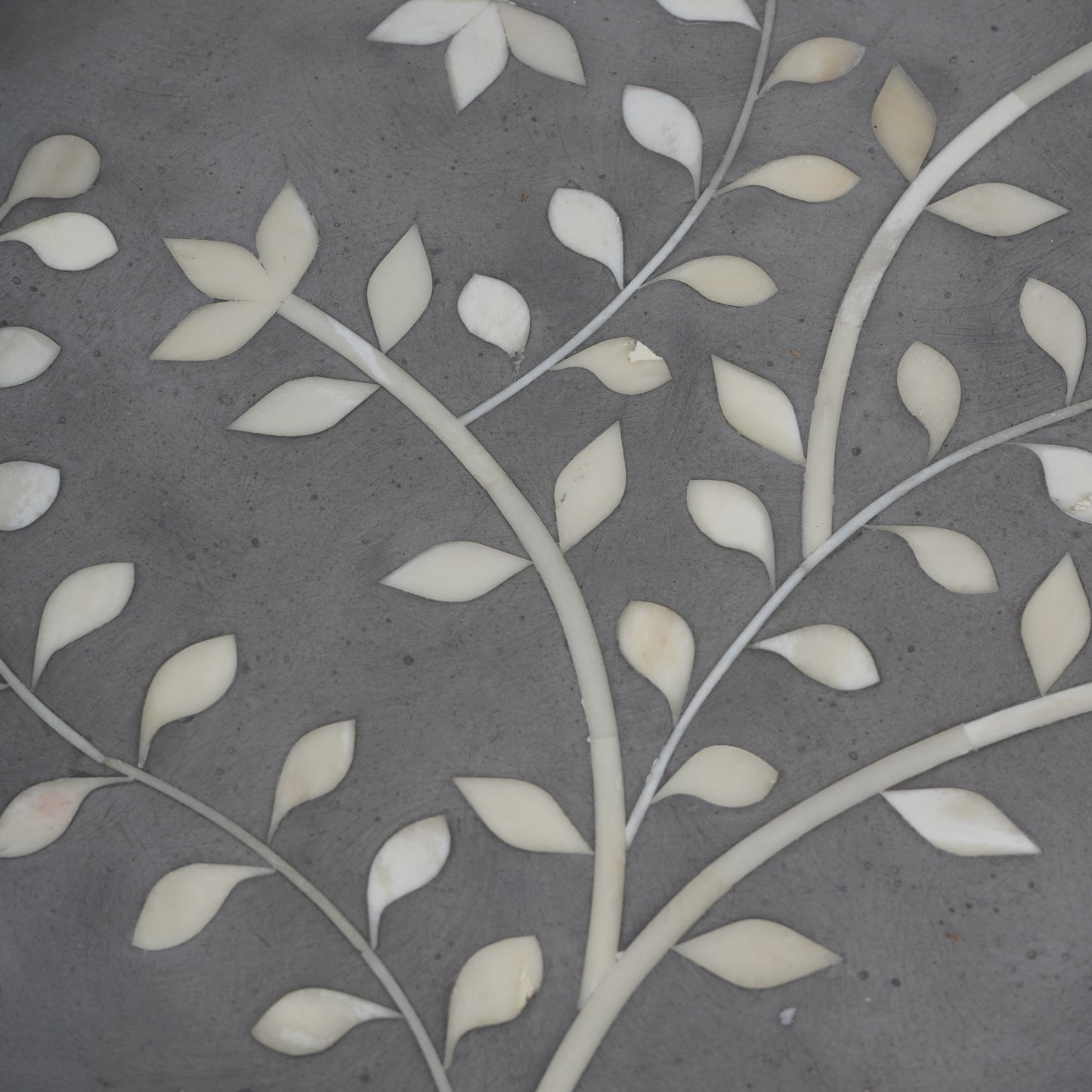 Bone Inlay Folding Coffee Table - Grey