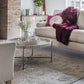 Bone Inlay Folding Coffee Table - Grey